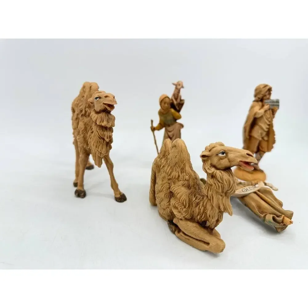 Vintage Fontanini 1987 Nativity Rubber Figures Camel Angel Italy 1 lb